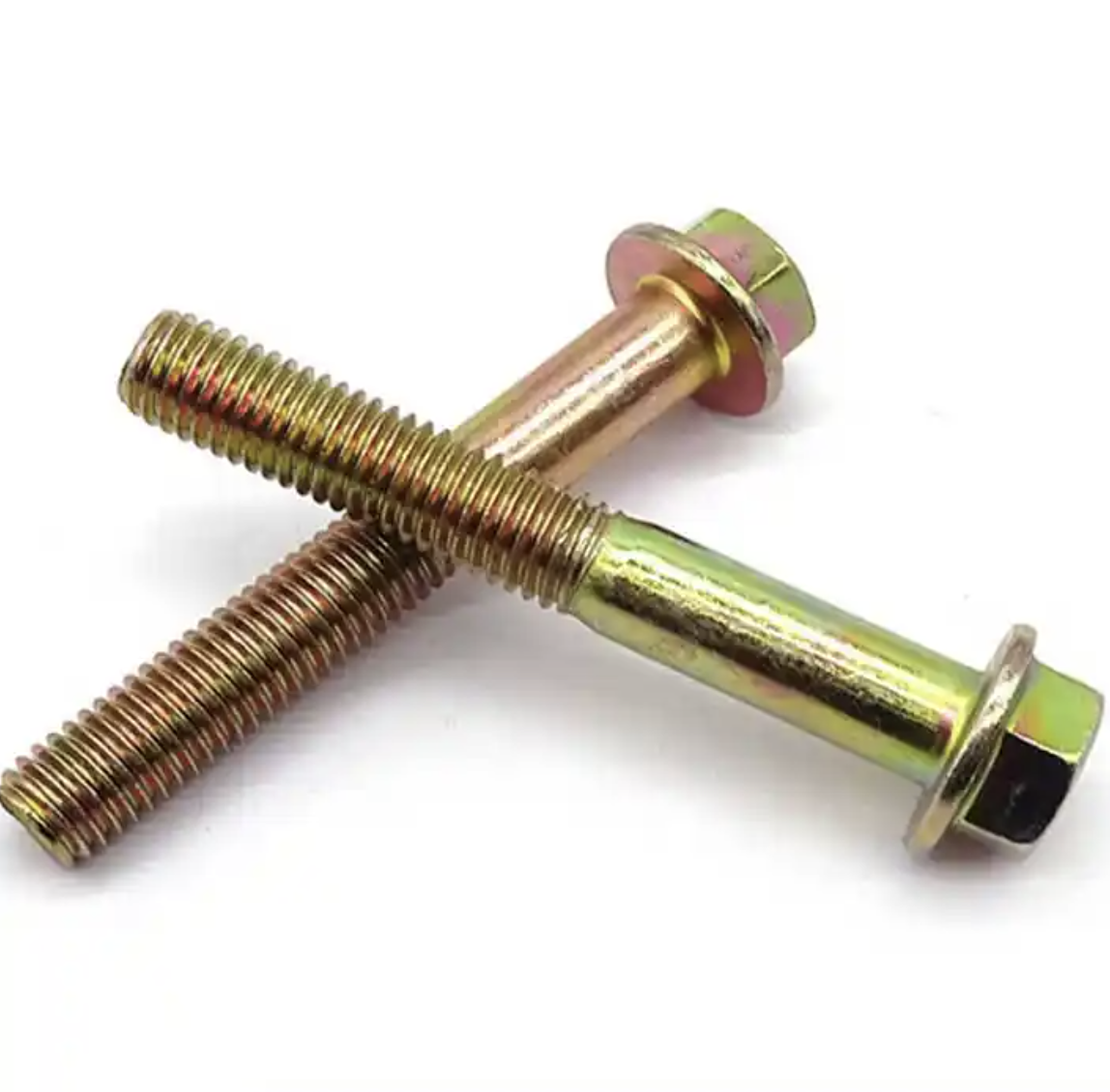 Yellow Zinc Plated Carbon Steel Flange Bolts