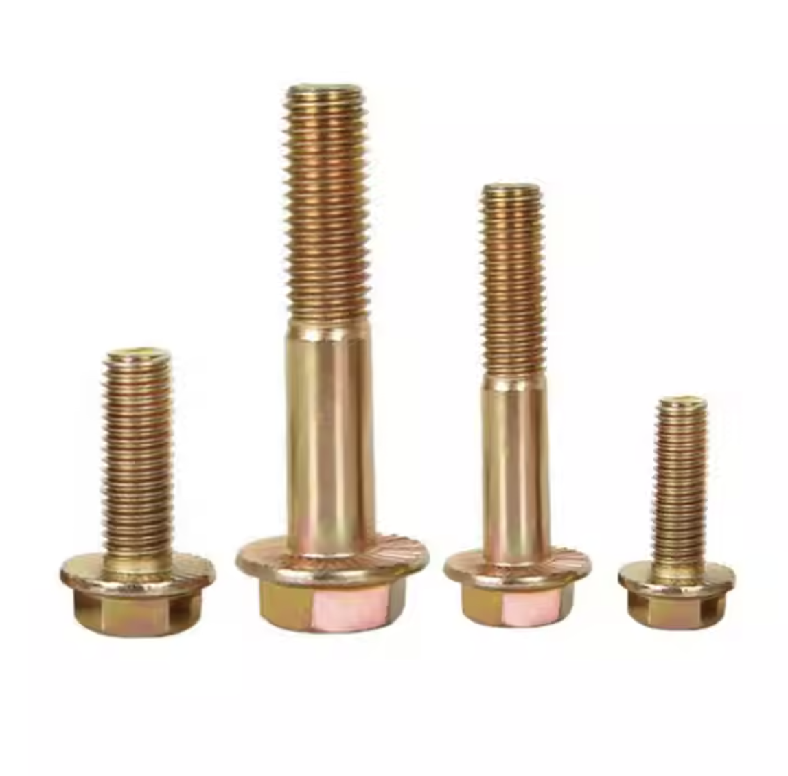 Yellow Zinc Plated Carbon Steel Flange Bolts