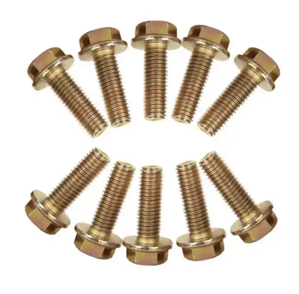 Yellow Zinc Plated Carbon Steel Flange Bolts