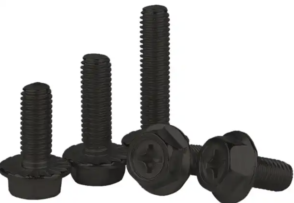 Black Zinc Plated Carbon Steel Flange Bolts